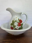 McCoy Large Strawberry Country Pitcher and bowl set VINTAGE