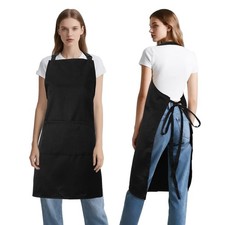 Kitchen Bib Apron for Women Men with Pockets Chef Art Aprons for Cooking Pain...