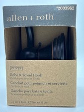 Allen  Roth 2003962 Robe  Towel Hook Oil-Rubbed Bronze Finish Double Hook-NEW