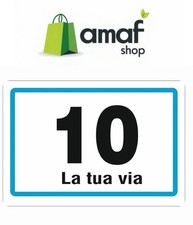 Targhetta Numero Civico Esterno 10x15 In Alluminio Personalizzabile Spessore 3mm