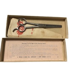 Tijeras cónicas J. Wiss CAJA ORIGINAL Tijeras antiguas adelgazamiento de cabello dientes peluquero