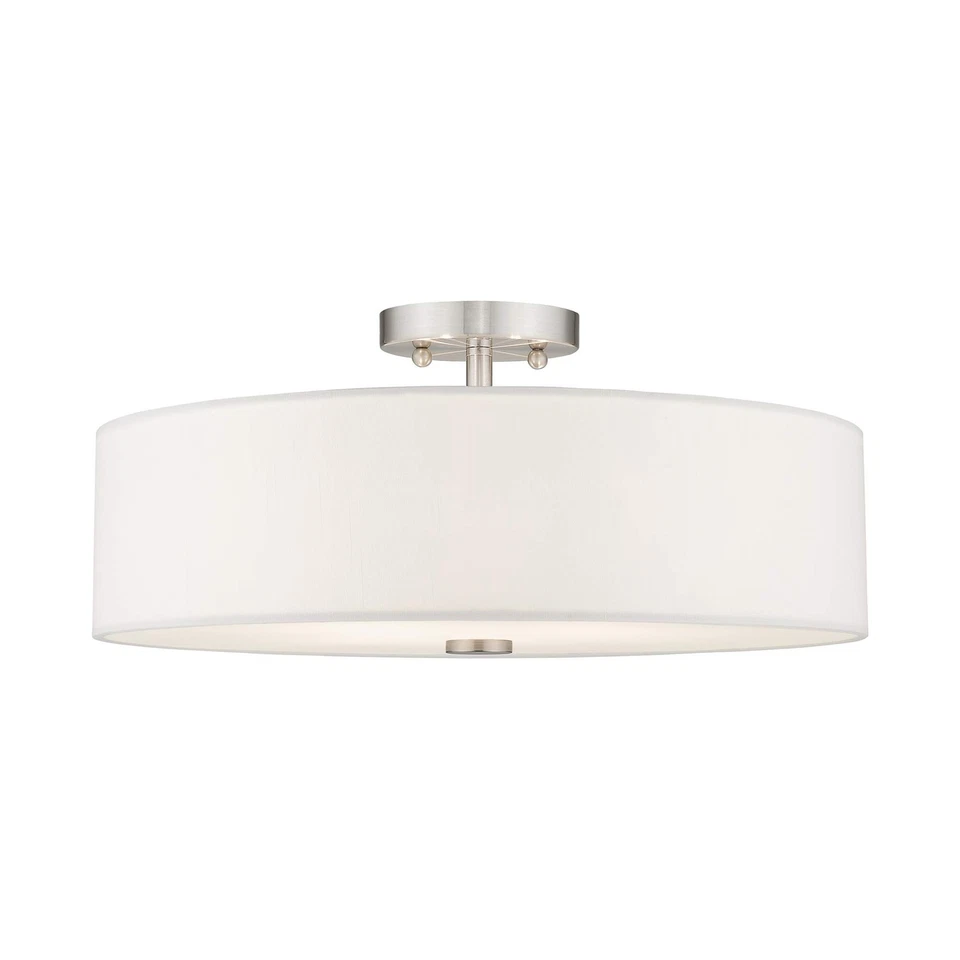 51055-91 Meridian Collection 4-Light Semi Flush Mount Ceiling Fixture with Of... - Image 3 of 4