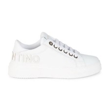 Valentino By Mario Valentino Alice Leather Sneaker Women's Size 7 37 - White