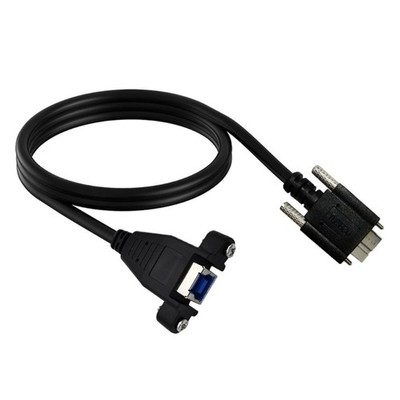 Short Length USB3.0 B To 5Pin B Data Cable With Double Screw Holes For Stability