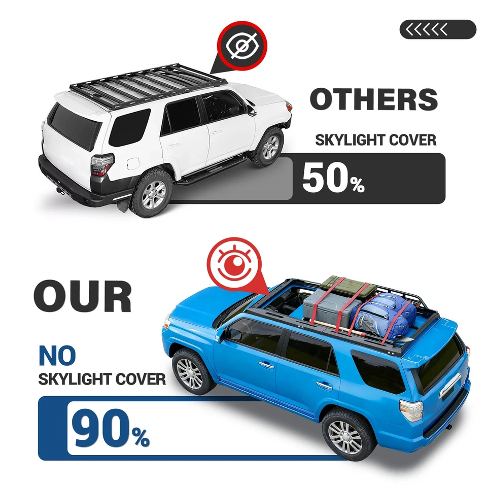 钢制车顶架存储货架适用于丰田 4Runner 2010 - 2024 2021 — 第 4/4 张图片