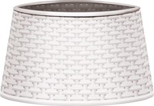 Rattan Style White Tree Skirt - a must to finish off your Christmas tree