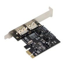 For ASM1061 Dual SATA 3 + Dual eSATA PCI Express Expansion Card 6Gbps Speed