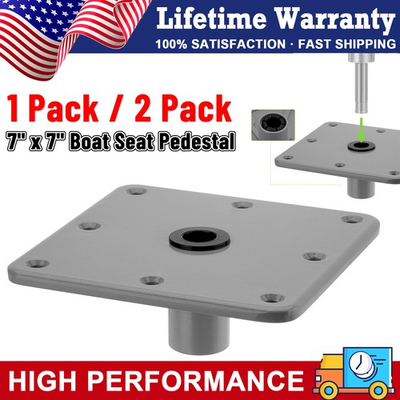 #ad 1 2Pack Aluminum Boat Seat Base 7quot; x 7quot; Boat Seat Pedestal 3 4quot; Pin Post Socket $49.99
