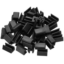 50Pcs 4mm ID Plastic Kitchen Sink Rack Feet Replacement Black