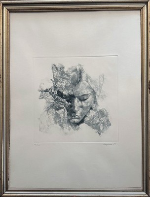 RENZO VESPIGNANI Radierung ''Volto'' 61x45 Signiert Numeriert 1983 Ref 5