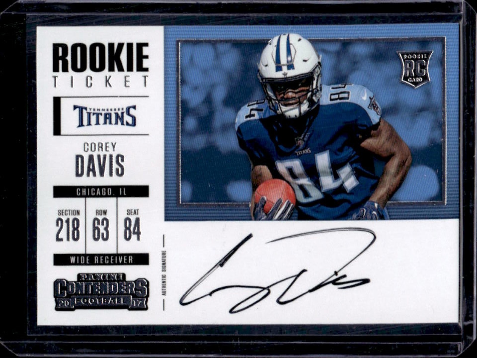 Corey Davis Panini Contenders #368 Autograph