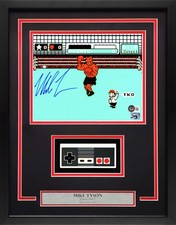 Mike Tyson Signed 8x10 Photo Nintendo Punch-Out!! With NES Controller BAS QR