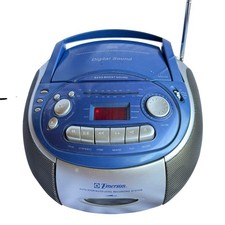 Y2K 2000s Emerson Portable CD Cassette Player Radio Boombox Works Great DUSTY
