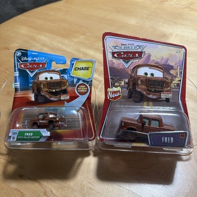 Disney Pixar Cars Set Of 2 FRED & FRED WITH FALLEN BUMPER Mattel!!!