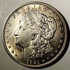 1921 Morgan Silver Dollar $1 - Philadelphia (No Mint Mark) - 90% Silver