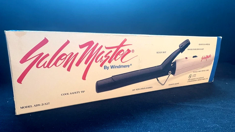 New 1995 Windmere Salon Master 3/4” Curling Iron Model ADS-2/327 New in Box NOS - Image 2 of 4