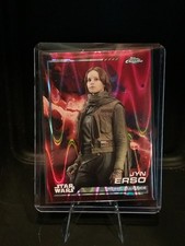 Topps 2024 Chrome Star Wars Jyn Erso 119 Red Blaster RayWave Refractor