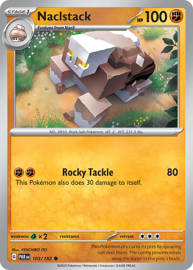 NACLSTACK 103/182 COMMON PARADOX RIFT POKEMON REVERSE HOLO LIGHTLY PLAYED