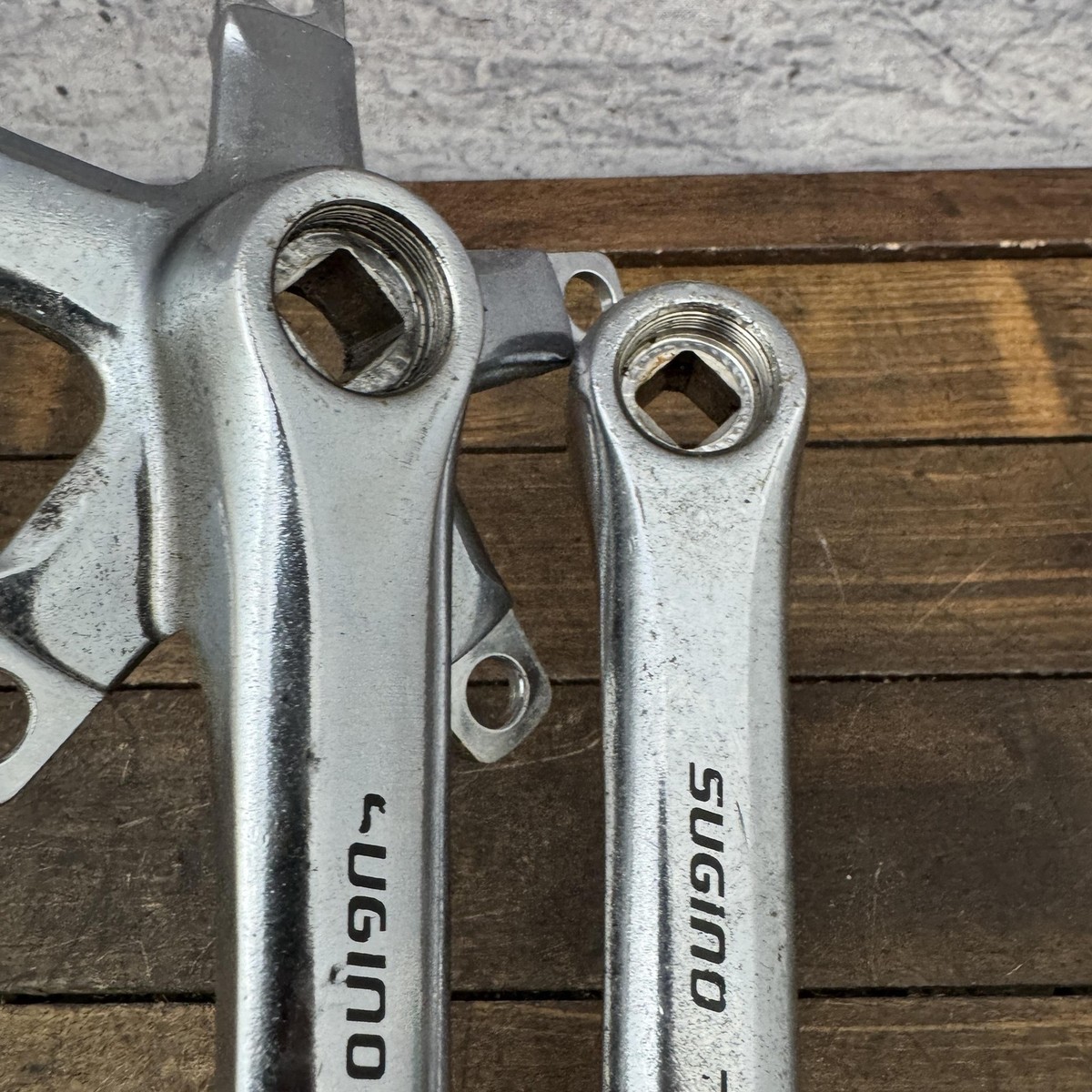 Vintage Sugino GT Crankset 170mm 5-Bolt 110 BCD Chrome Old School
