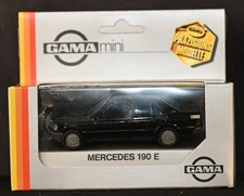 Mercedes Benz 190 E Black Sedan 1:43 Diecast Gama Mini Made in Germany