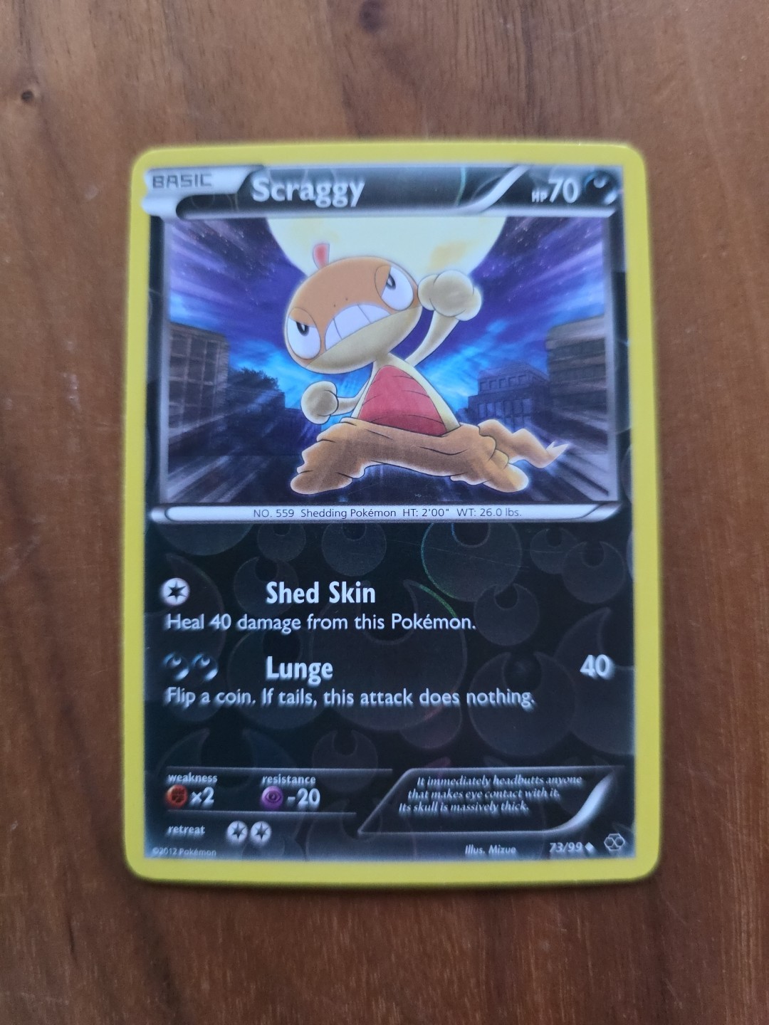 Pokemon Scraggy 73/99 Reverse Holo Next Destinies NM