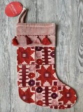 NWT Target Opalhouse Jungalow Christmas / Holiday 2021 Embroidered Stocking HTF