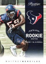 Whitney Mercilus 2012 Panini Prestige #207 Houston Texans RC Football