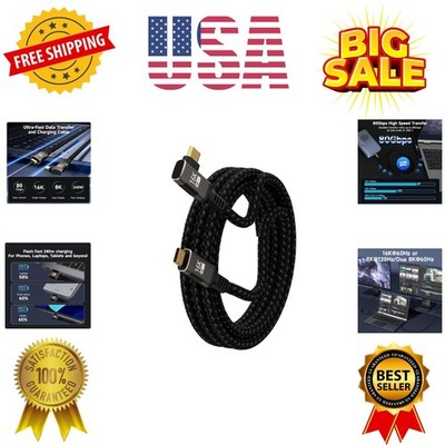 right angle USB C long Cable 10FT Compatible With Thunderbolt 5/4,Type C 240W...