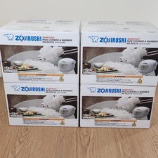Zojirushi NS-ZCC10 5-1/2-Cup Neuro Fuzzy Rice Cooker Warmer Premium White NEW