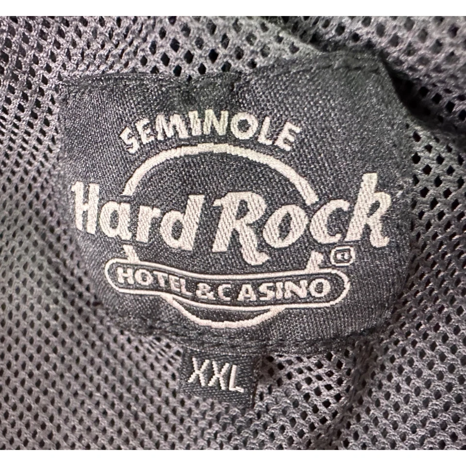 Hard Rock Hotel & Casino Seminole Tampa Mens Size 2XL Waterproof Hooded Jacket - Image 2 of 4