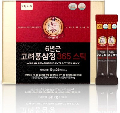 JUNGWONSAM 6-Year Korean Red Ginseng 365 | 30 Sticks | Vegan | 7Mg Ginsenosides 