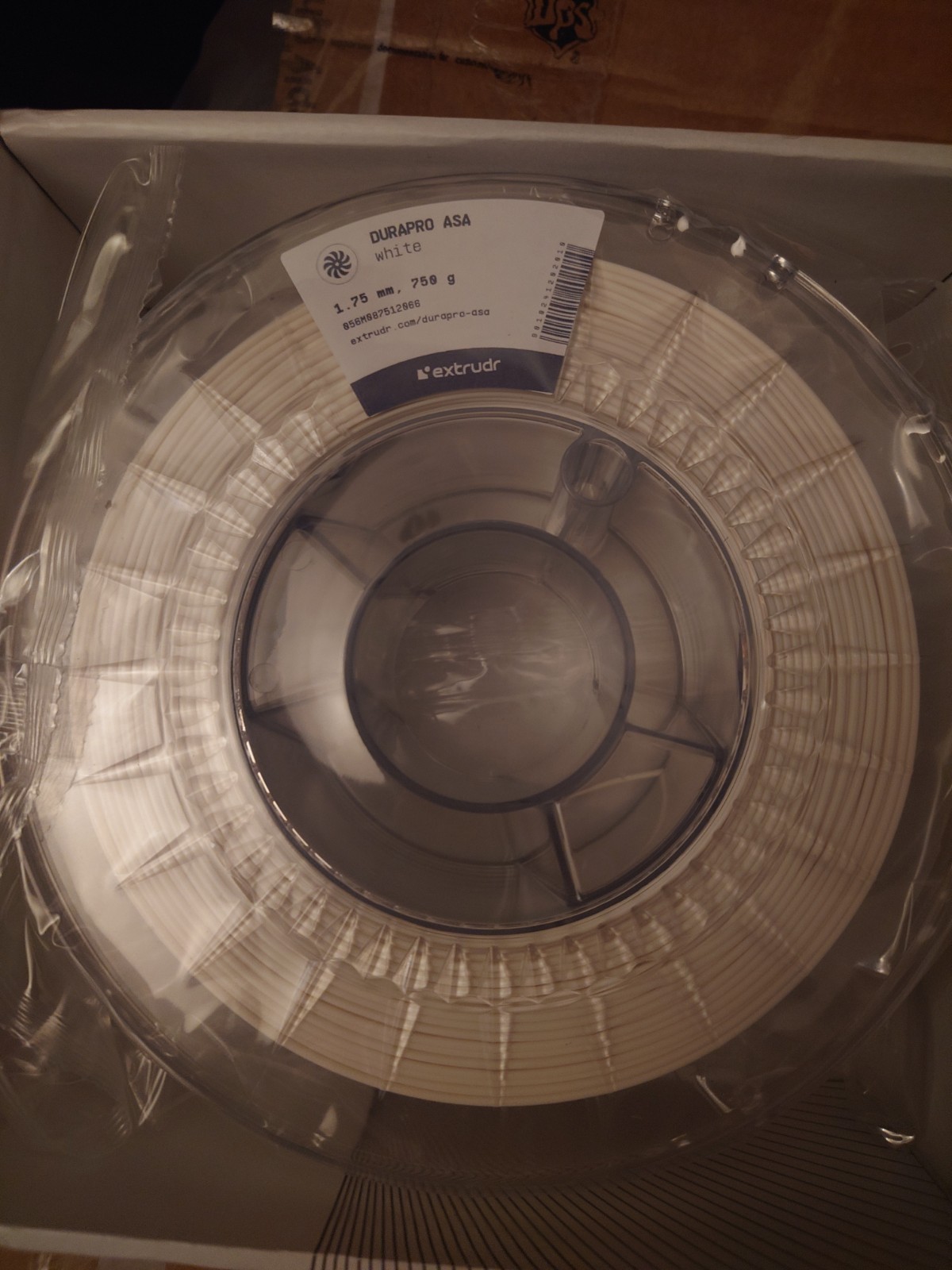 Extrudr ASA Filament 1.75mm 750g White UV Resistant New