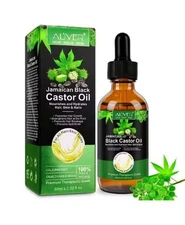  Al'iver Jamaican Black Castor Oil 100% Pure & Natural Cold Pressed 2.02floz New
