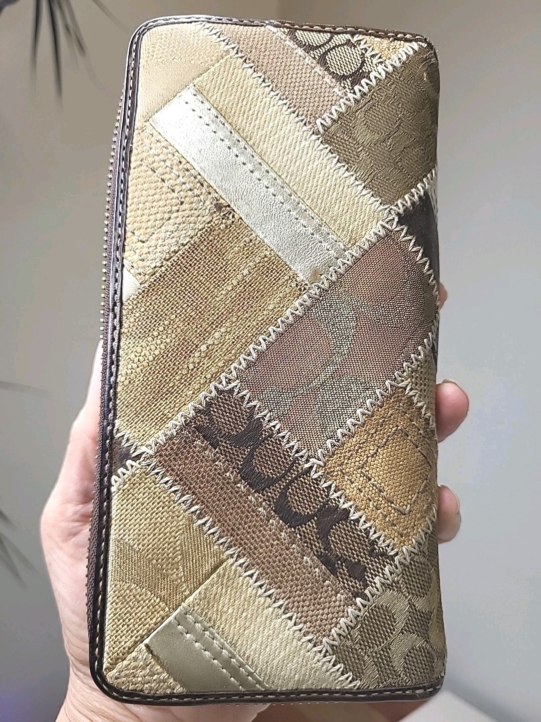 Coach Mixed Material Y2k Patchwork Wallet - image 17