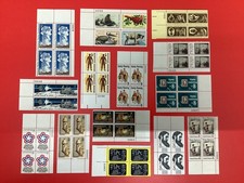 US Mint 8cent Plate Blocks, 14 Blocks Assorted