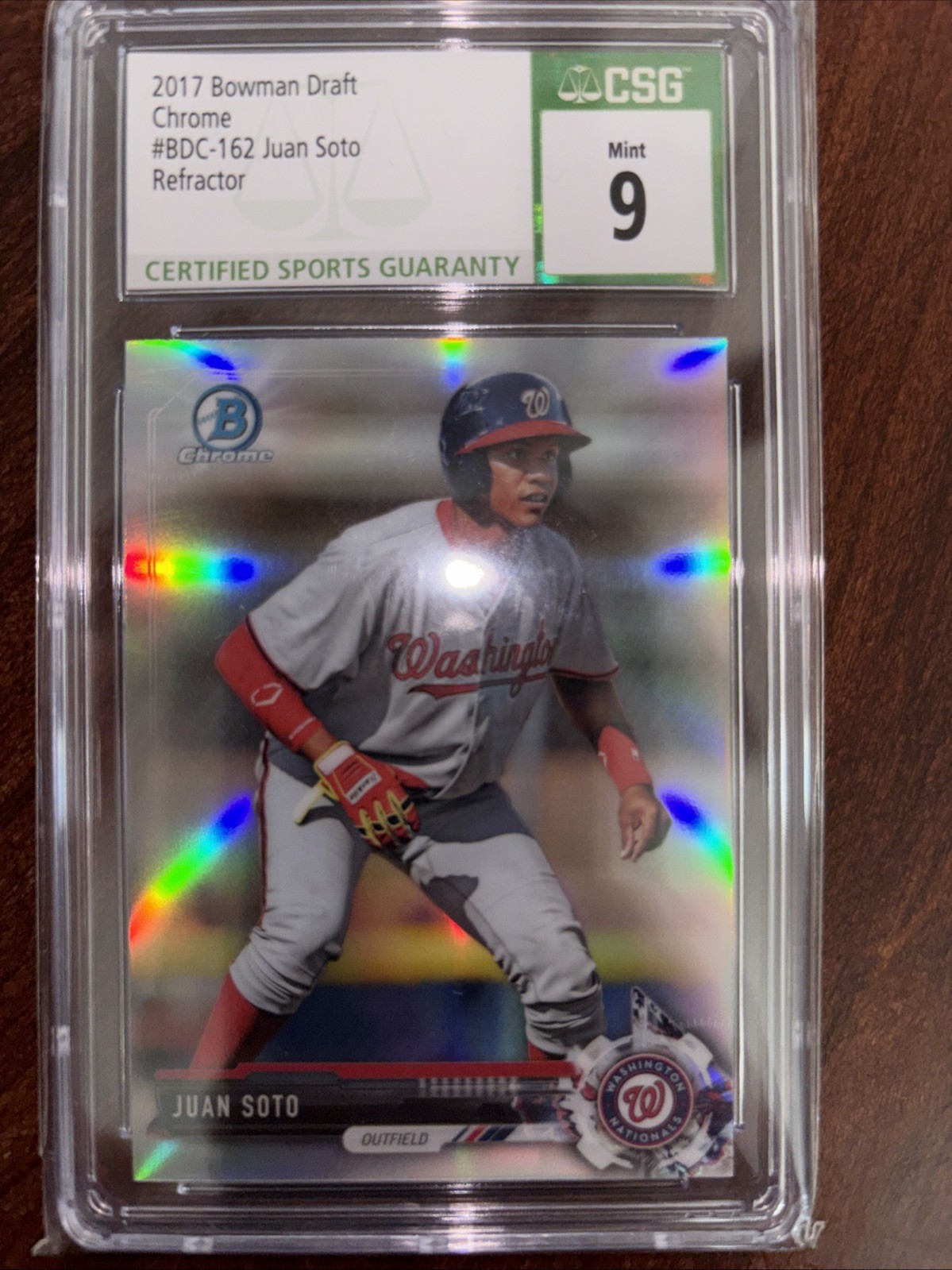2017 Bowman Draft Chrome Juan Soto #BDC-162 Refractor PSA 9