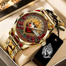 Sacred Heart of Jesus Alloy Luxury Quartz Watch