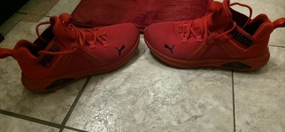Unisex-Mens Sz8 PUMA Enzo 2 High Risk Red Mesh Men's Athletic Sneakers*Gr8Condit