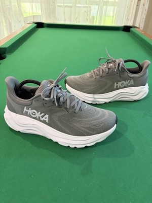 Hoka One One Arahi 8 Men Size 9.5 D Grey Asteroid Silver Sneakers 1168690 ADSL
