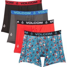 VOLCOM Men's STRETCH BOXER Briefs 4pk UNDERWEAR Size Medium