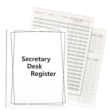 Checkbook Transaction Register 6.4 * 8.25inch Secretary Deskbook Check 