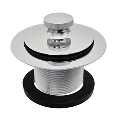1-1/4" NPSM 1-5/8"-16 UNC-2A Fine Thread Twist Close Bath Drain Plug, Pol...
