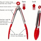 Silicone Kitchen Cooking Tongs Salad Serving BBQ Stainless Steel Handle Utensil
