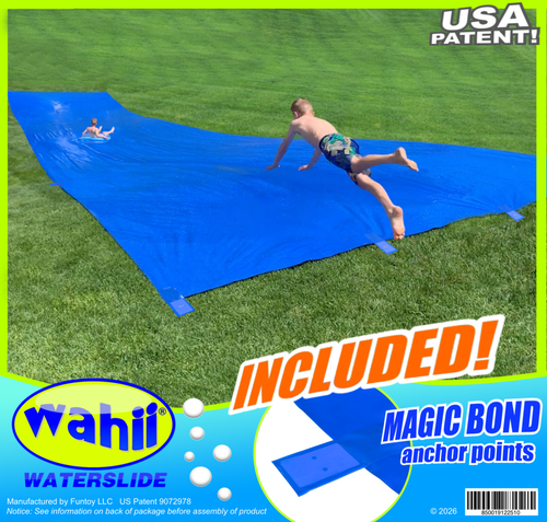 50 Fuß Riesen Kunststoff Hinterhof Blau Wasserrutsche - Wahii® - Bild 1 von 6