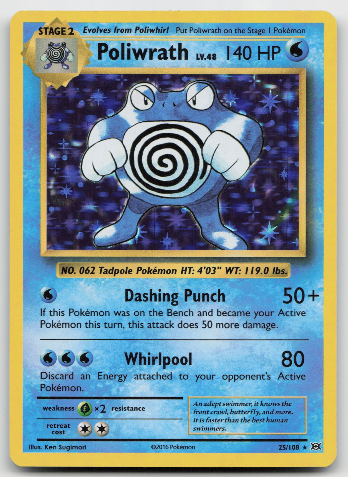 Poliwrath Holo Rare XY - Evolutions 25/108 NM