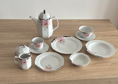 Geschirr Komplett Kaffee Essen 74 teilig 10 Personen
