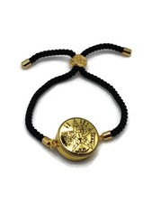 Pulsera Tetragrámaton con 72 Nombres de Dios Botón a Presión (Negro)