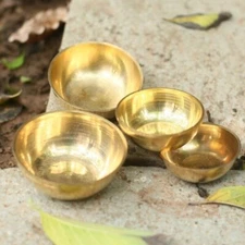 Small Brass Bowls 4 Religious Shivratri Hindu Puja Tika Havan Pooja Katoris