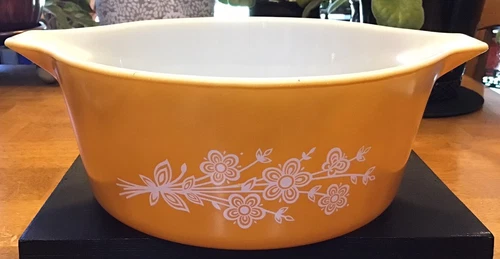 Pyrex Deep Casserole Bowl Vintage 475-B Cinderella Butterfly 2.5 QT Mixing Round