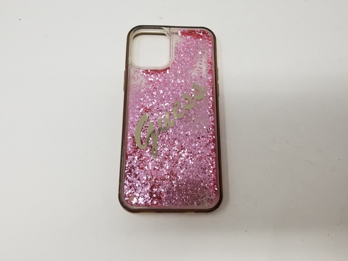 Guess iPhone 11 Case Pink Liquid Glitter Designer Shield Cover